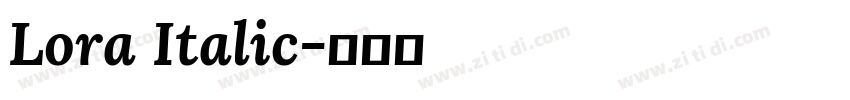 Lora Italic字体转换